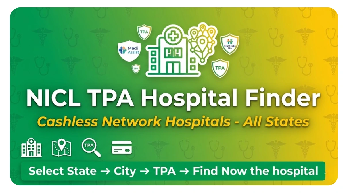 National Insurance TPA network hospitals finder tool 2026 cashless list
