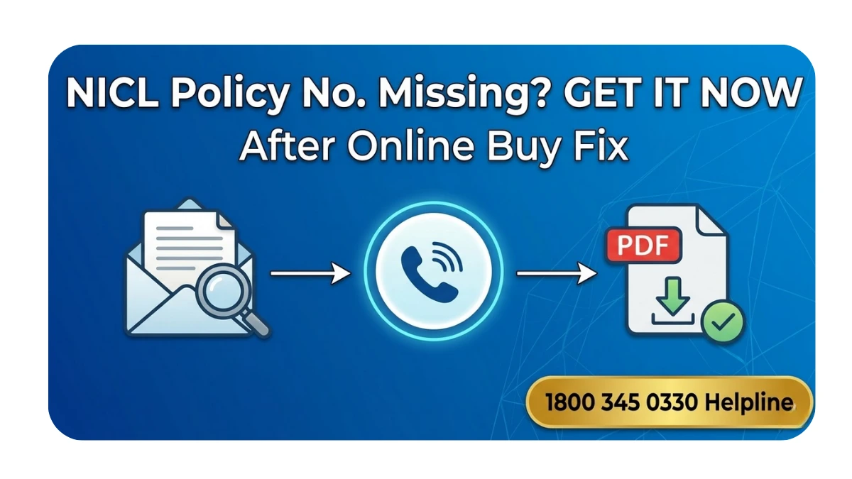NICL motor policy number not showing after online buy