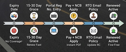 NICL car bike motor insurance renewal grace process timeline