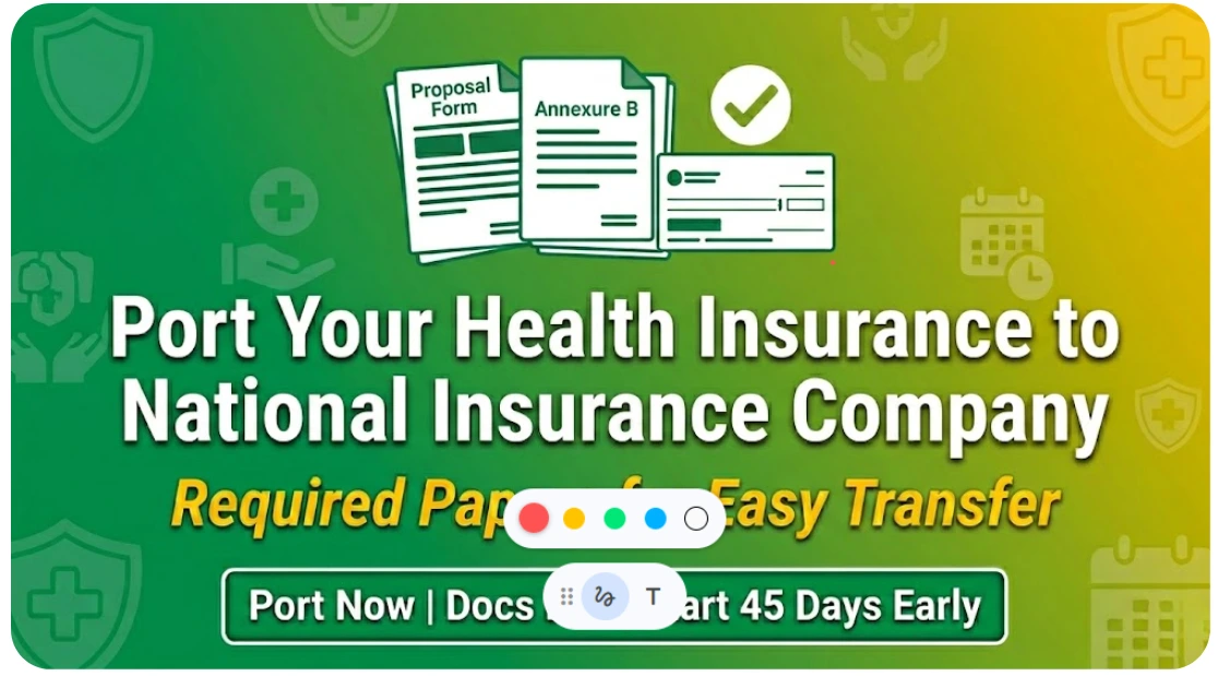NICL health policy port from other insurer documents required - forms and checklist