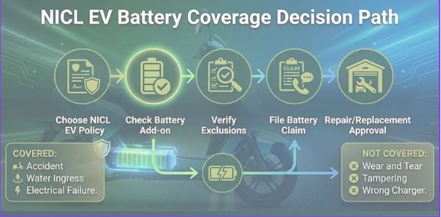 NICL electric scooter insurance battery coverage process